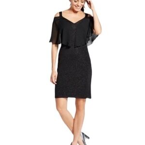 Chiasso Women's Black Cold Shoulder Dress Size S